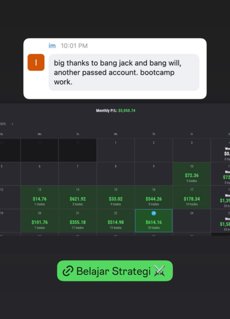 Testimoni trader member JW Trading Academy