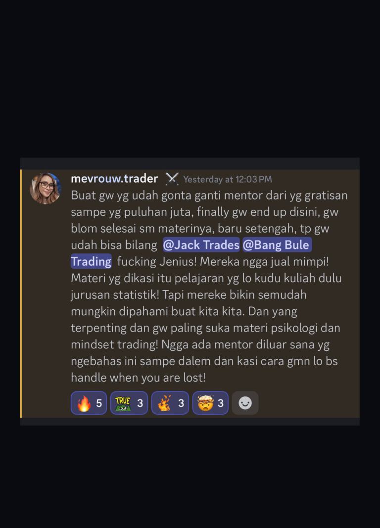 Testimoni trader member JW Trading Academy