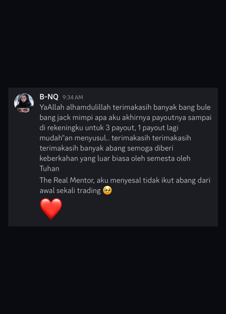 Testimoni trader member JW Trading Academy