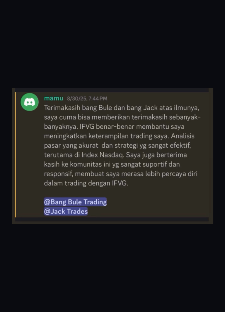 Testimoni trader member JW Trading Academy