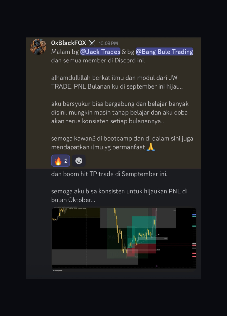 Testimoni trader member JW Trading Academy