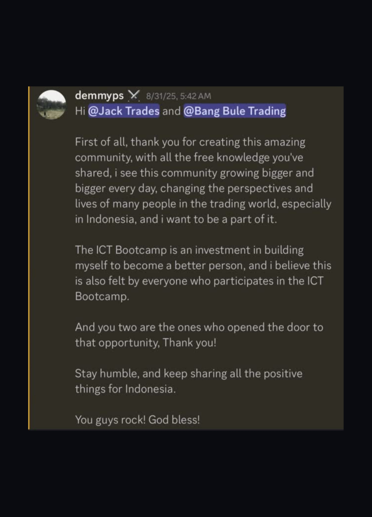 Testimoni trader member JW Trading Academy