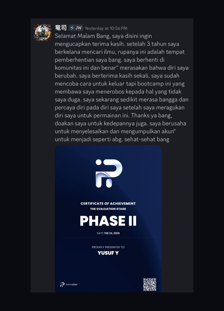 Testimoni trader member JW Trading Academy